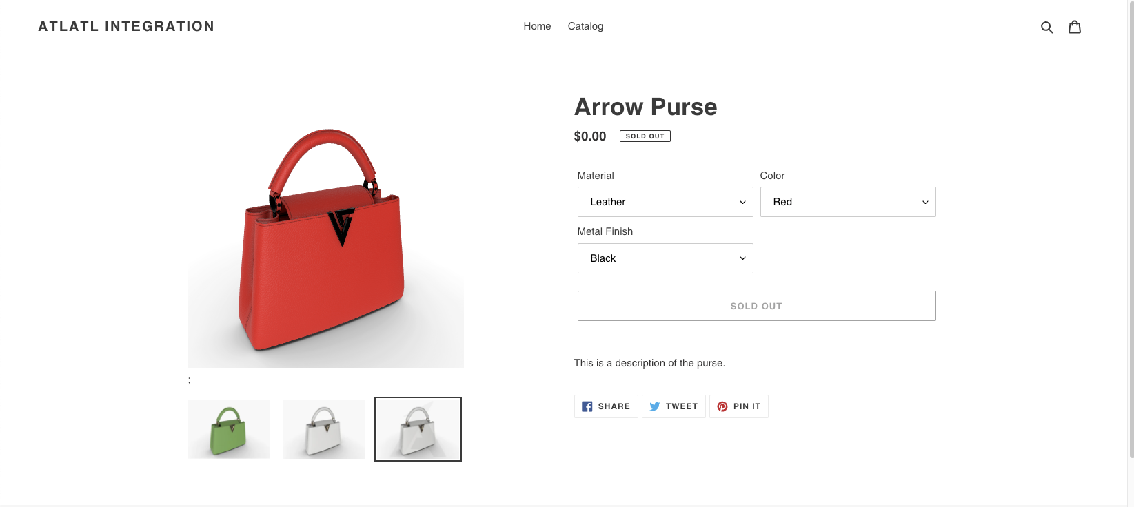 Dopple's integration on a Shopify page